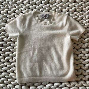Everlane Cashmere tee in cream